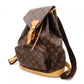 LOUIS VUITTON Monogram canvas Montsouris GM Backpack Daypack Brown PVC/leather Women
