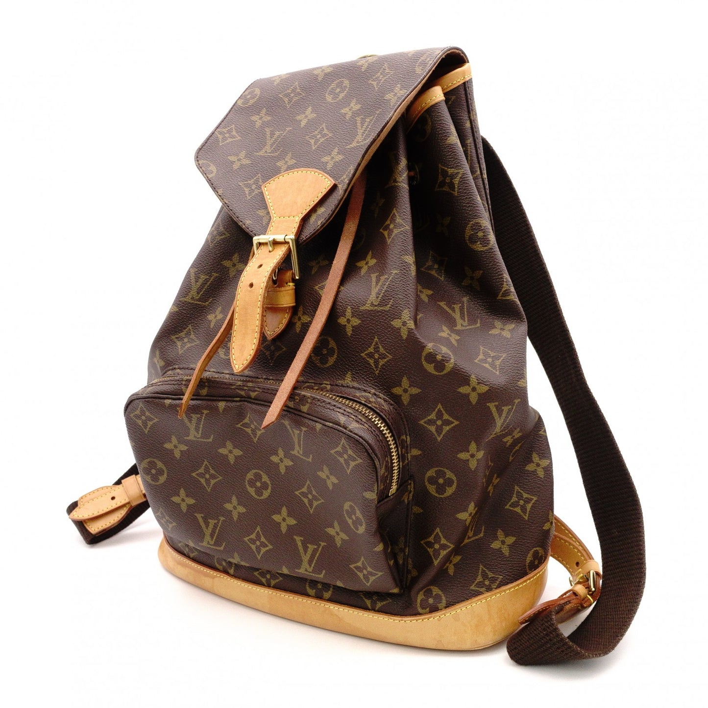 LOUIS VUITTON Monogram canvas Montsouris GM Backpack Daypack Brown PVC/leather Women