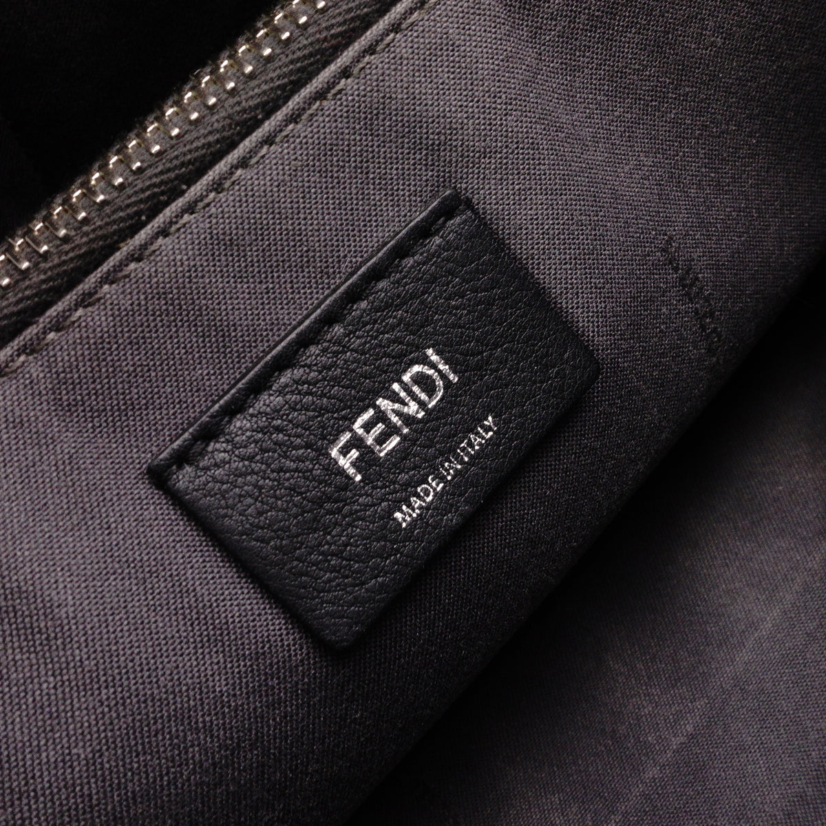 FENDI By the Way Handbag, Leather, Blue-Gray, Women's, 2-Way, Beige, Crossbody, Silver Hardware