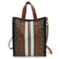 Burberry Small Monogram Stripe E Canvas Portrait Tote Bag PVC Leather Brown × Black 2-Way 7-10-542