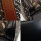 Burberry Small Monogram Stripe E Canvas Portrait Tote Bag PVC Leather Brown × Black 2-Way 7-10-542