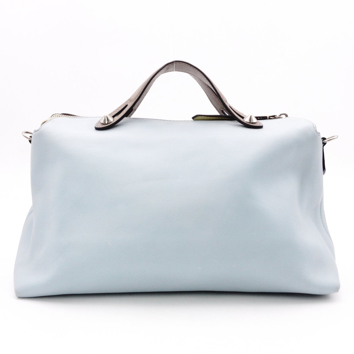 FENDI By the Way Handbag, Leather, Blue Tones, Women's, 2-Way, Yellow, Brown, Crossbody