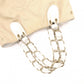 CHANEL Chain Tote Bag, Olsen Shoulder Bag, Canvas and Leather, Beige