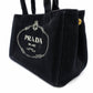 PRADA Canapa Handbag Canvas Black 2-Way