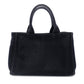 PRADA Canapa Handbag Canvas Black 2-Way