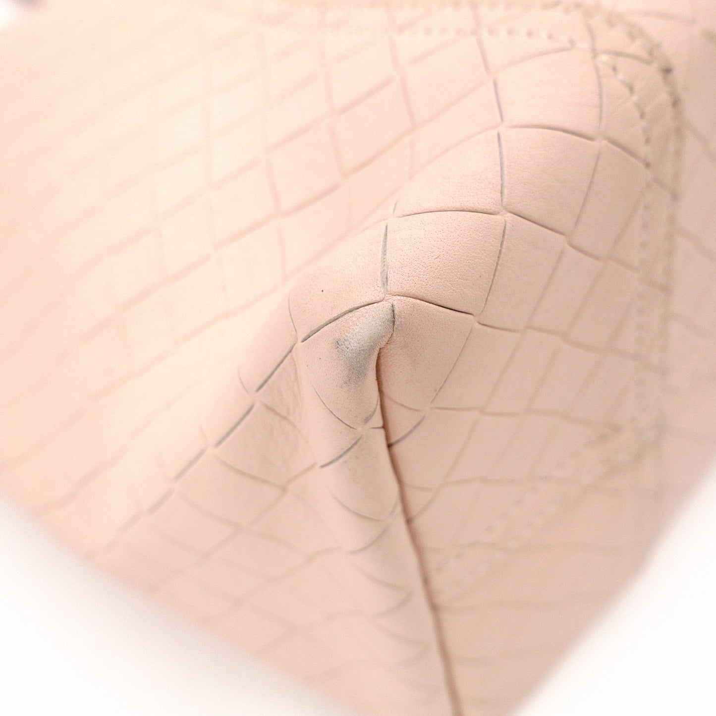 BOTTEGAVENETA Omilage Intrecciato Tote Bag, Leather, Pink Beige