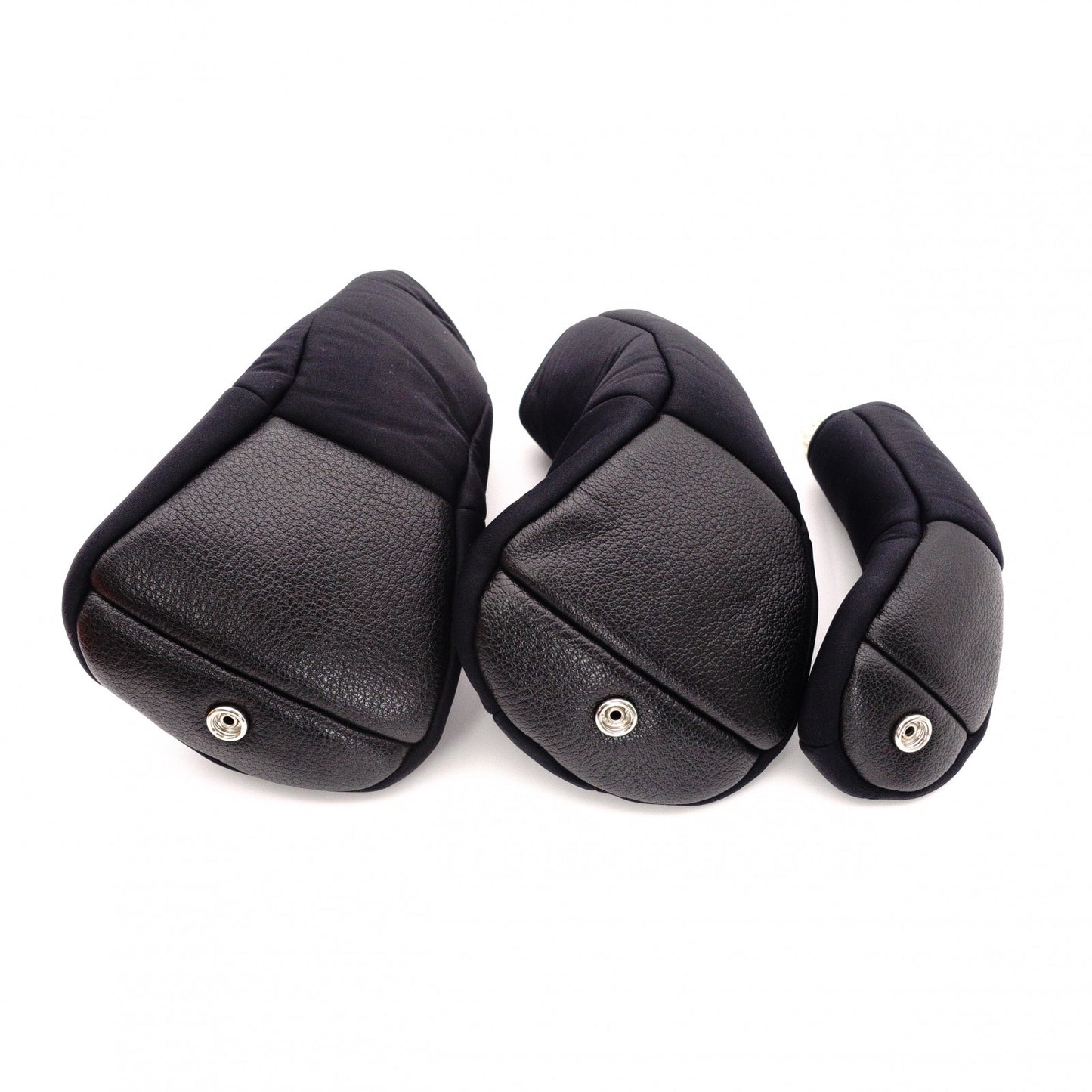 HERMES Golf Club Cover Set, Serie, Leather and Polyurethane, Black