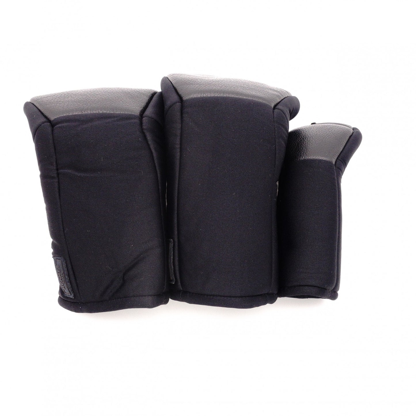 HERMES Golf Club Cover Set, Serie, Leather and Polyurethane, Black