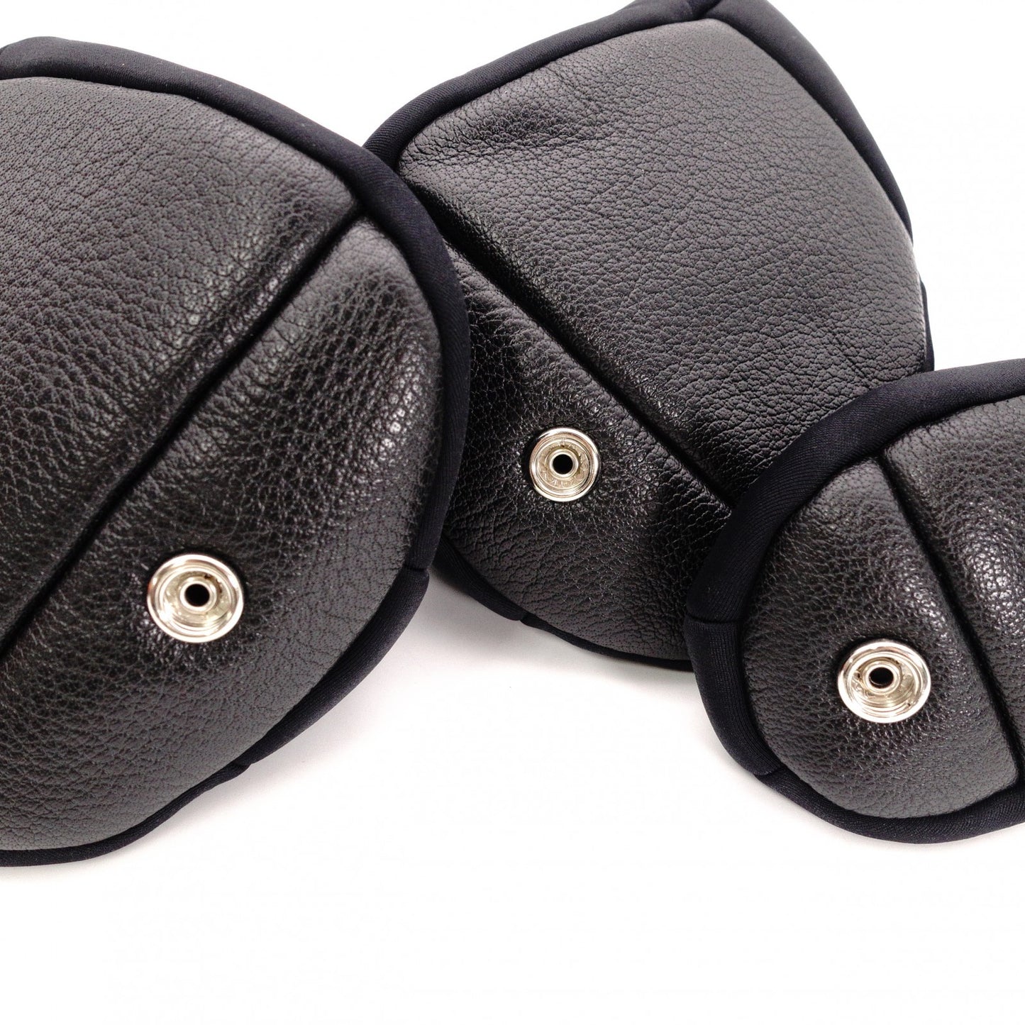 HERMES Golf Club Cover Set, Serie, Leather and Polyurethane, Black