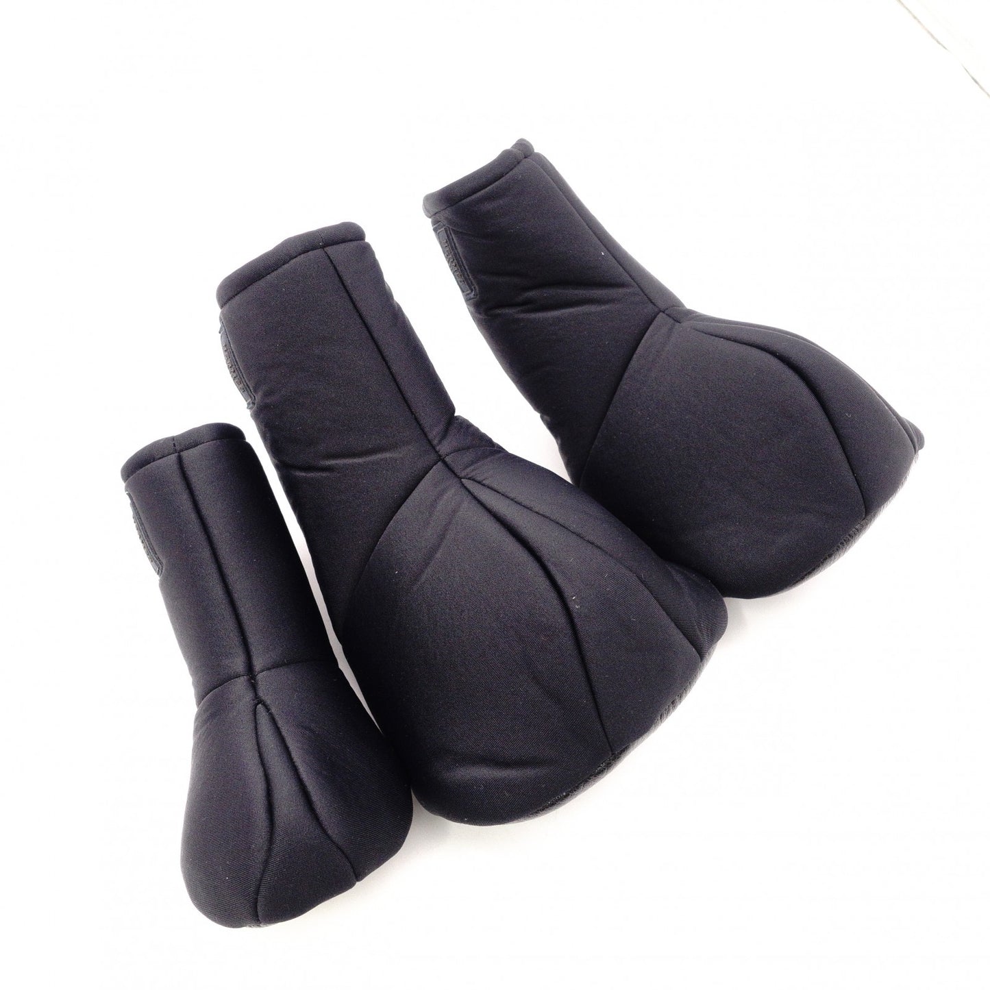 HERMES Golf Club Cover Set, Serie, Leather and Polyurethane, Black