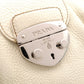PRADA Vitello Daino Shoulder Bag / Handbag, Leather, White, Silver Hardware, Women's