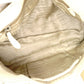 PRADA Vitello Daino Shoulder Bag / Handbag, Leather, White, Silver Hardware, Women's