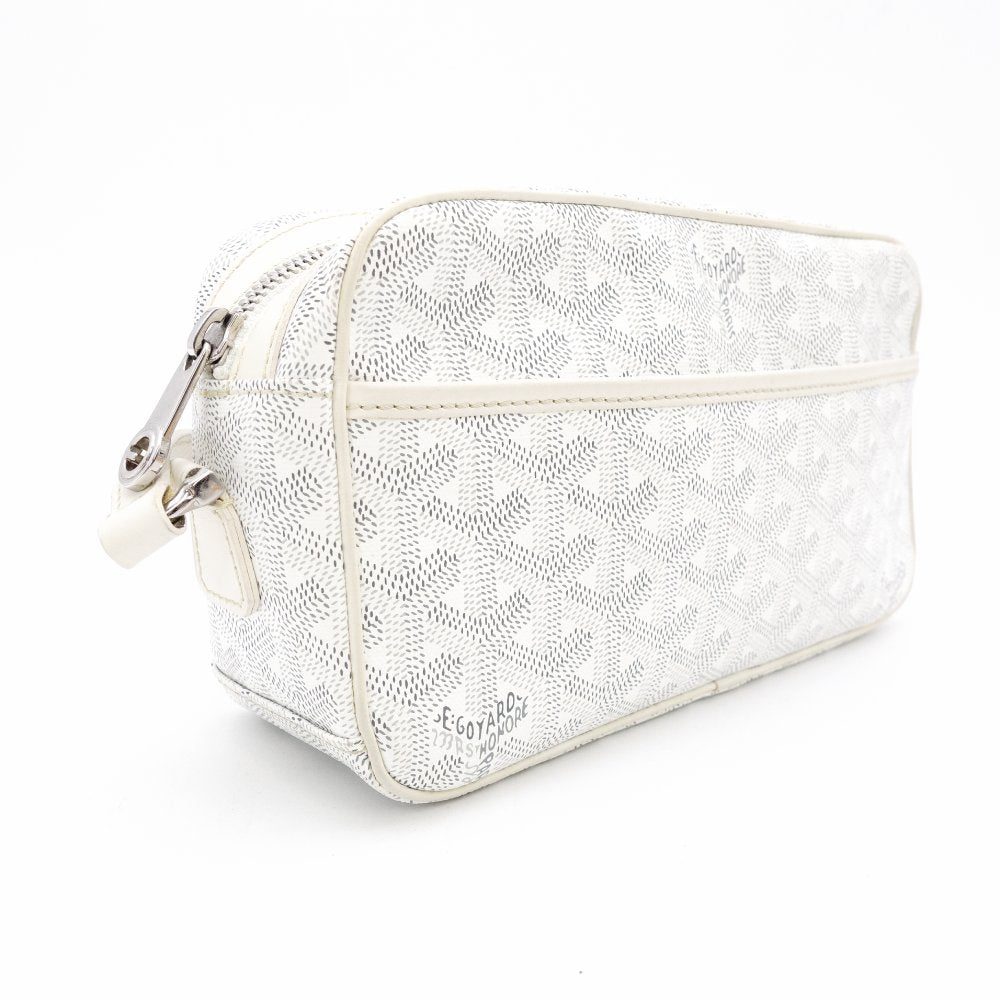 GOYARD Cup Vert Shoulder Bag White PVC