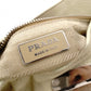 PRADA Vitello Daino Shoulder Bag / Handbag, Leather, White, Silver Hardware, Women's