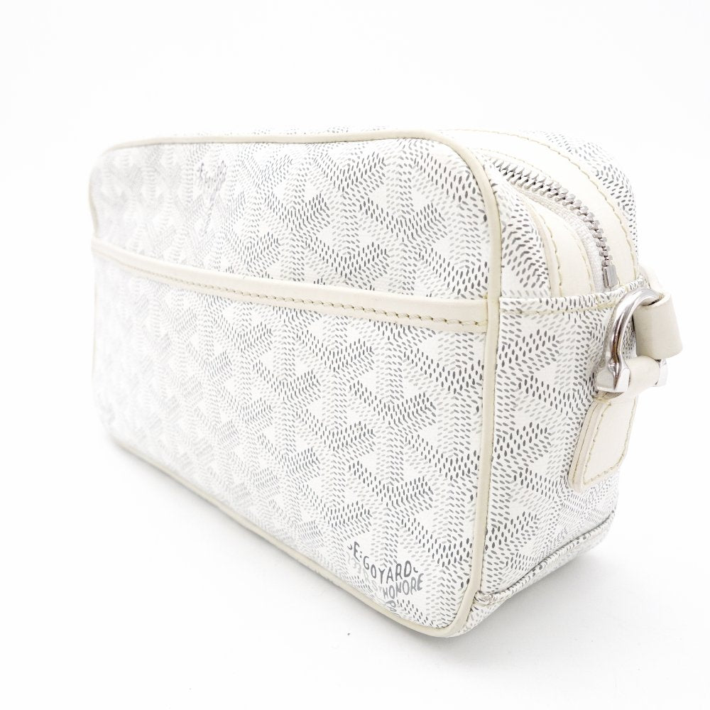 GOYARD Cup Vert Shoulder Bag White PVC