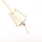 PRADA Vitello Daino Shoulder Bag / Handbag, Leather, White, Silver Hardware, Women's