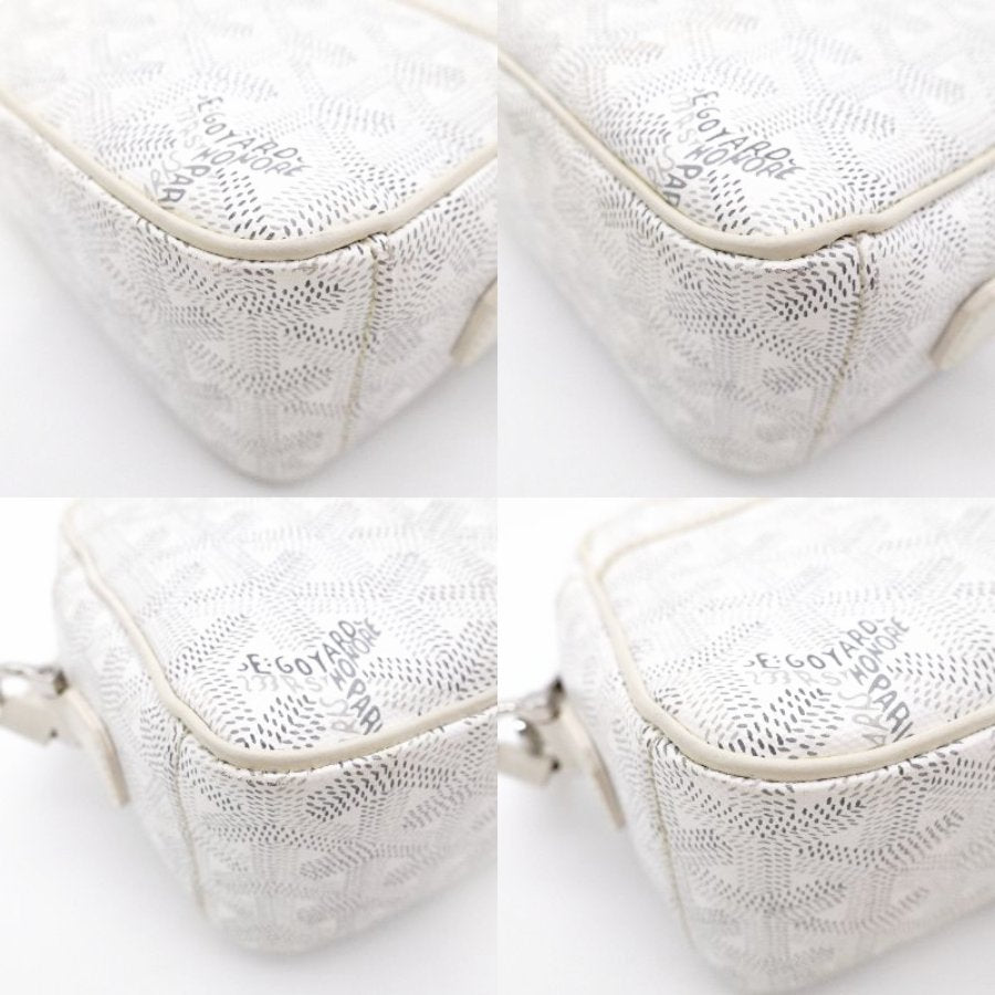 GOYARD Cup Vert Shoulder Bag White PVC