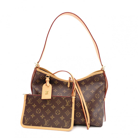 LOUIS VUITTON Carryall NM PM Monogram Canvas Shoulder Bag, PVC/Leather, Brown, Women's