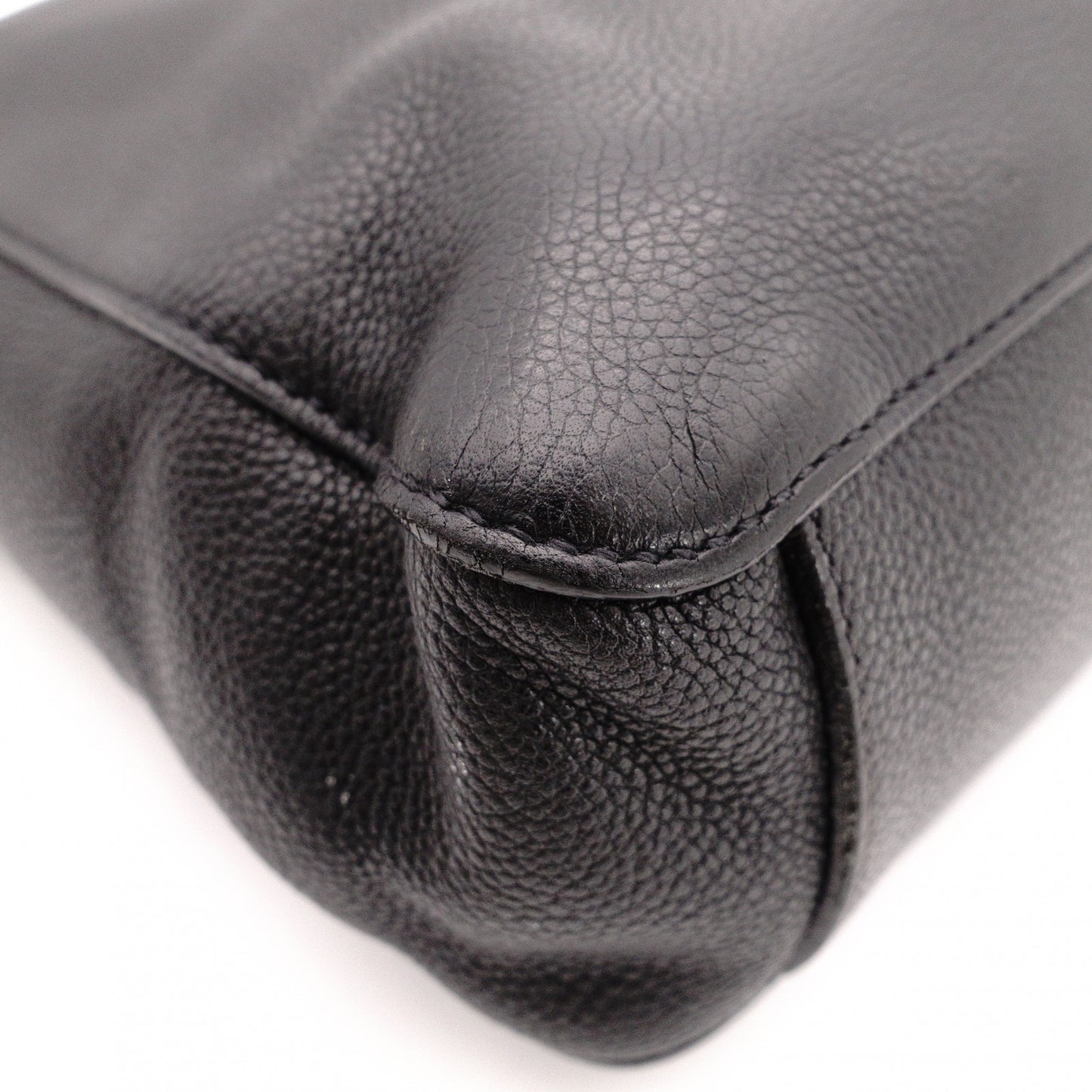 PRADA Leather Tote Bag, Black, Men's Business Bag, Briefcase, A4 Size, Silver Hardware