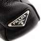 PRADA Leather Tote Bag, Black, Men's Business Bag, Briefcase, A4 Size, Silver Hardware