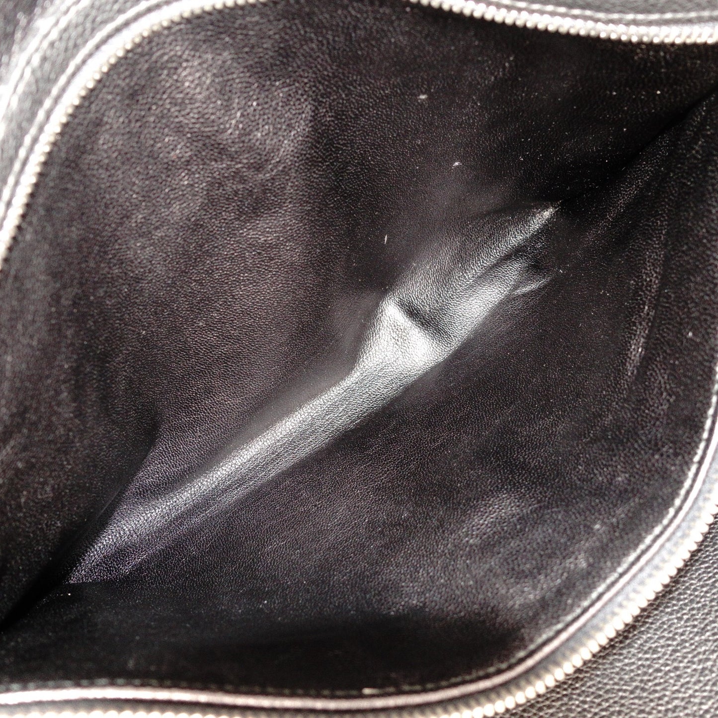 PRADA Leather Tote Bag, Black, Men's Business Bag, Briefcase, A4 Size, Silver Hardware