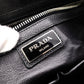 PRADA Leather Tote Bag, Black, Men's Business Bag, Briefcase, A4 Size, Silver Hardware