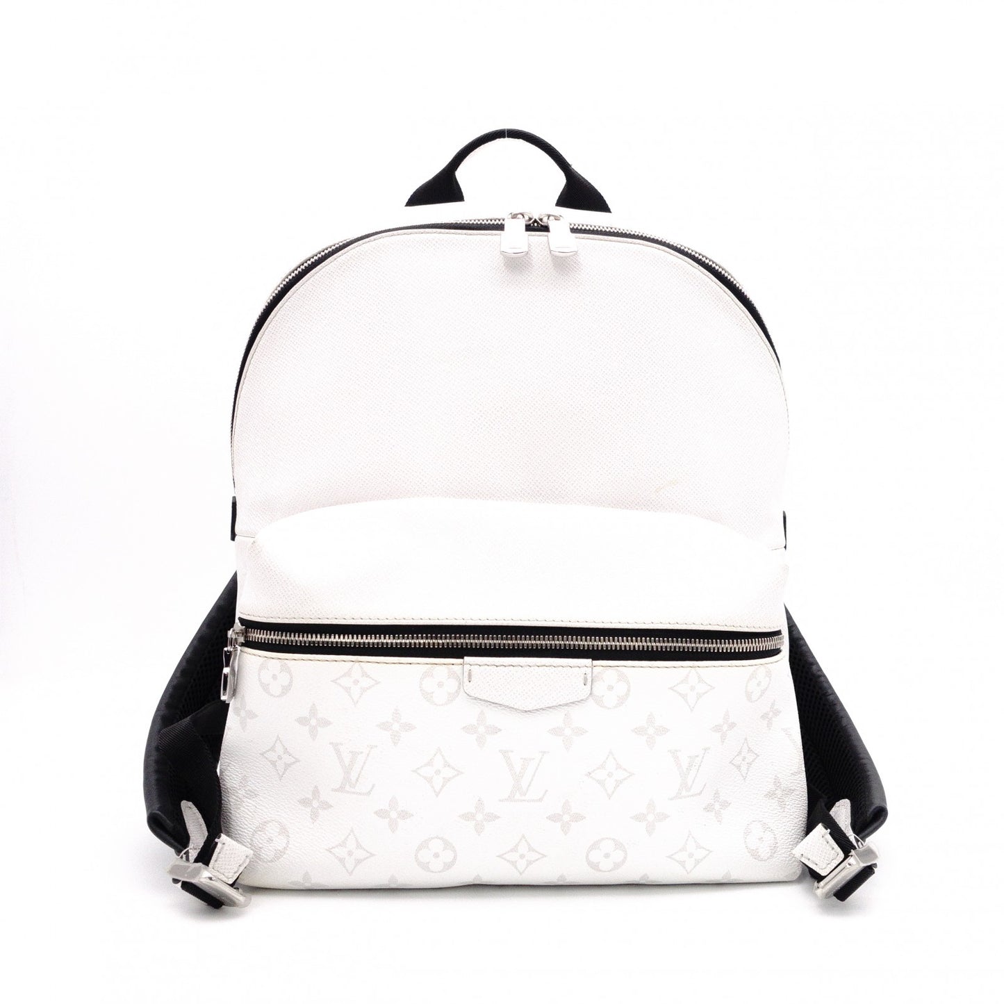 LOUIS VUITTON Taiga Discovery Backpack PVC/Leather White Men's