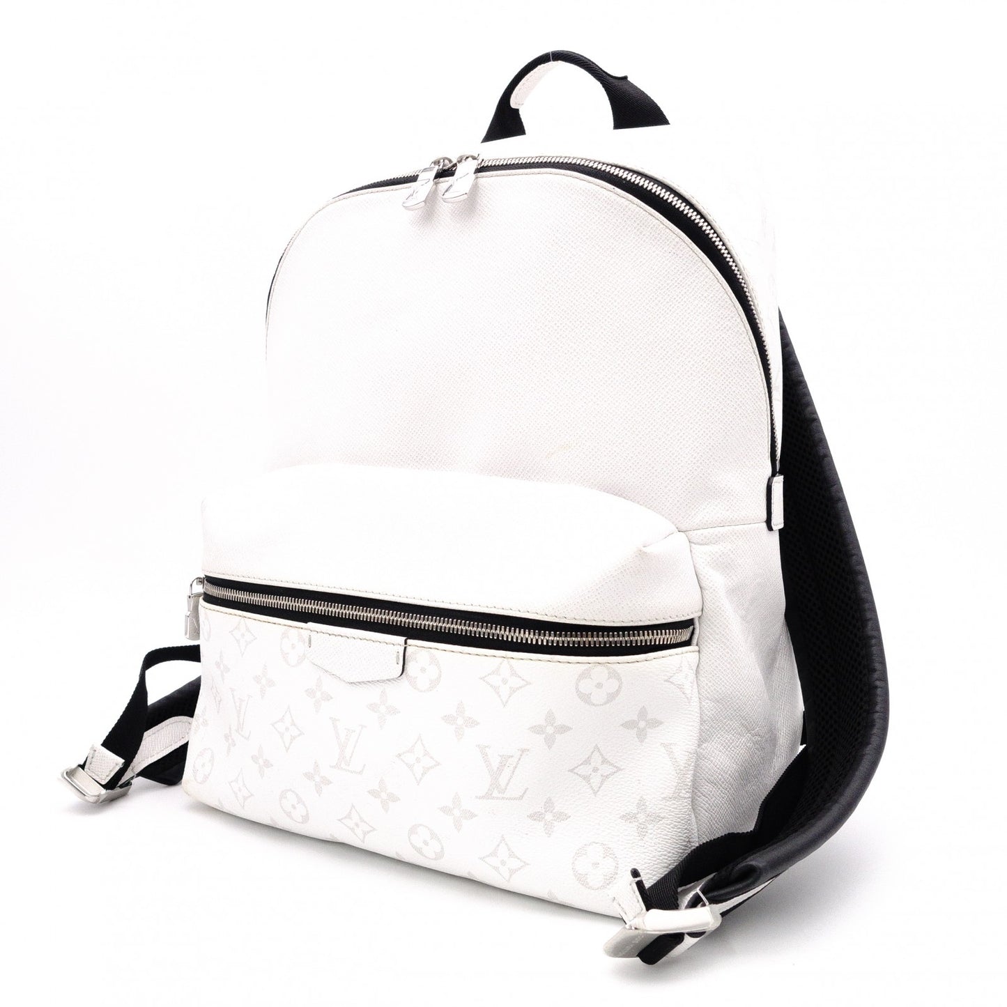 LOUIS VUITTON Taiga Discovery Backpack PVC/Leather White Men's