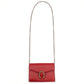 GUCCI Dionysus Leather Chain Shoulder Bag Red 401231 Red Crossbody Rhinestone 7-8-150