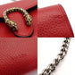 GUCCI Dionysus Leather Chain Shoulder Bag Red 401231 Red Crossbody Rhinestone 7-8-150