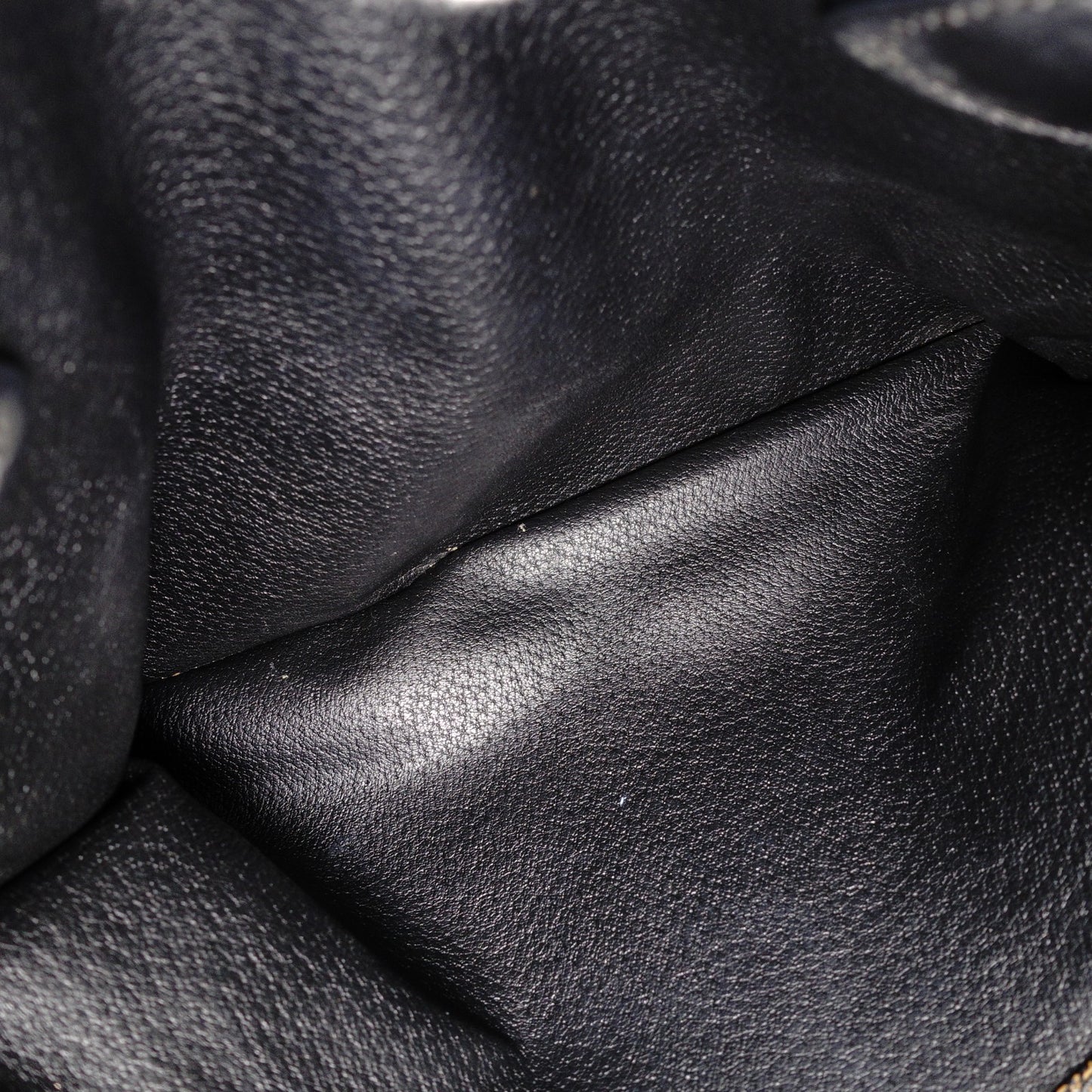 CELINE Macadam Handbag PVC Leather Black Brown