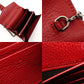GUCCI Dionysus Leather Chain Shoulder Bag Red 401231 Red Crossbody Rhinestone 7-8-150
