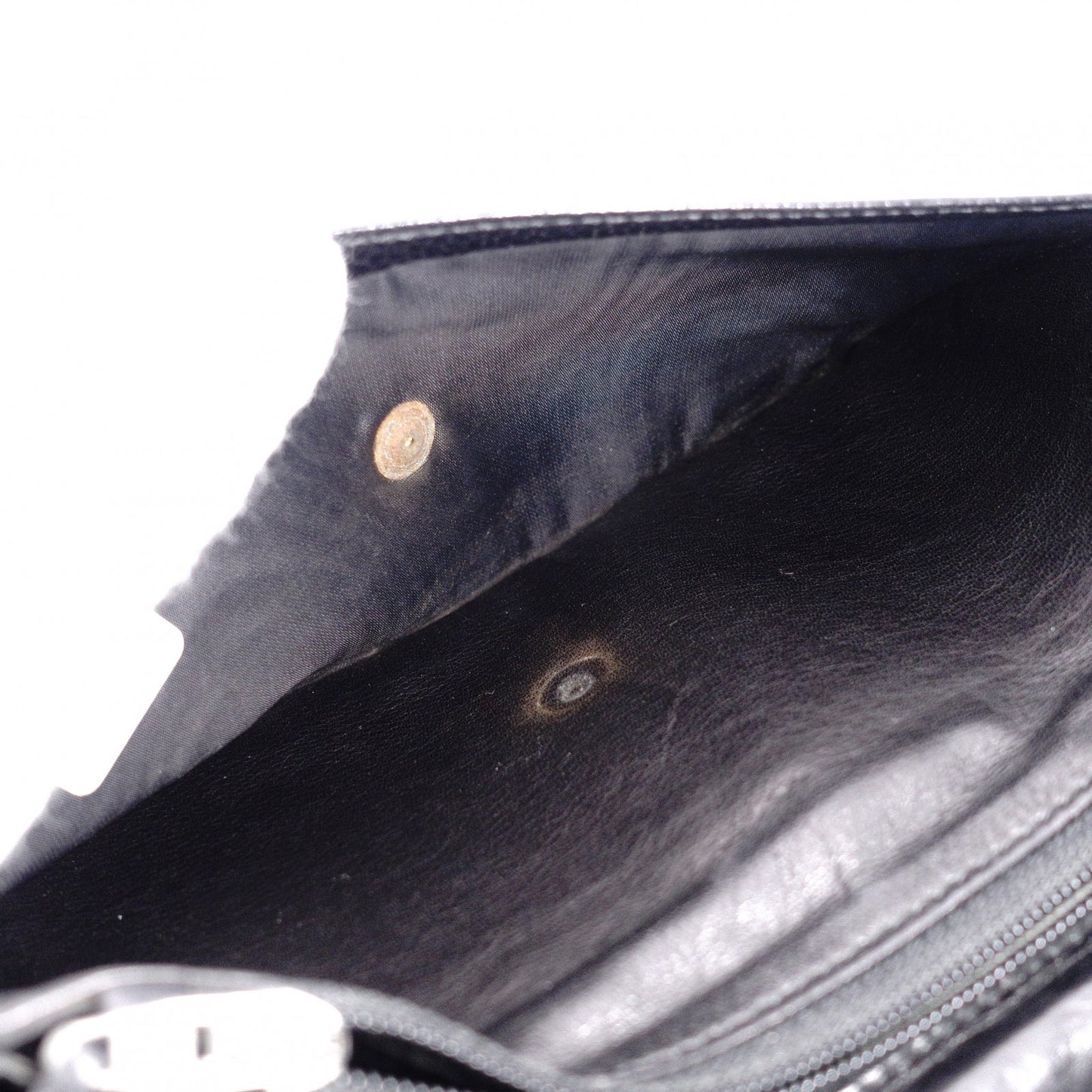CHANEL Caviar Skin Chain Wallet Shoulder Bag, Leather, Black with Gold Hardware