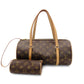 LOUIS VUITTON Papillon 30 Monogram Canvas Handbag PVC Leather Brown Shoulder 7-8-328