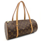 LOUIS VUITTON Papillon 30 Monogram Canvas Handbag PVC Leather Brown Shoulder 7-8-328