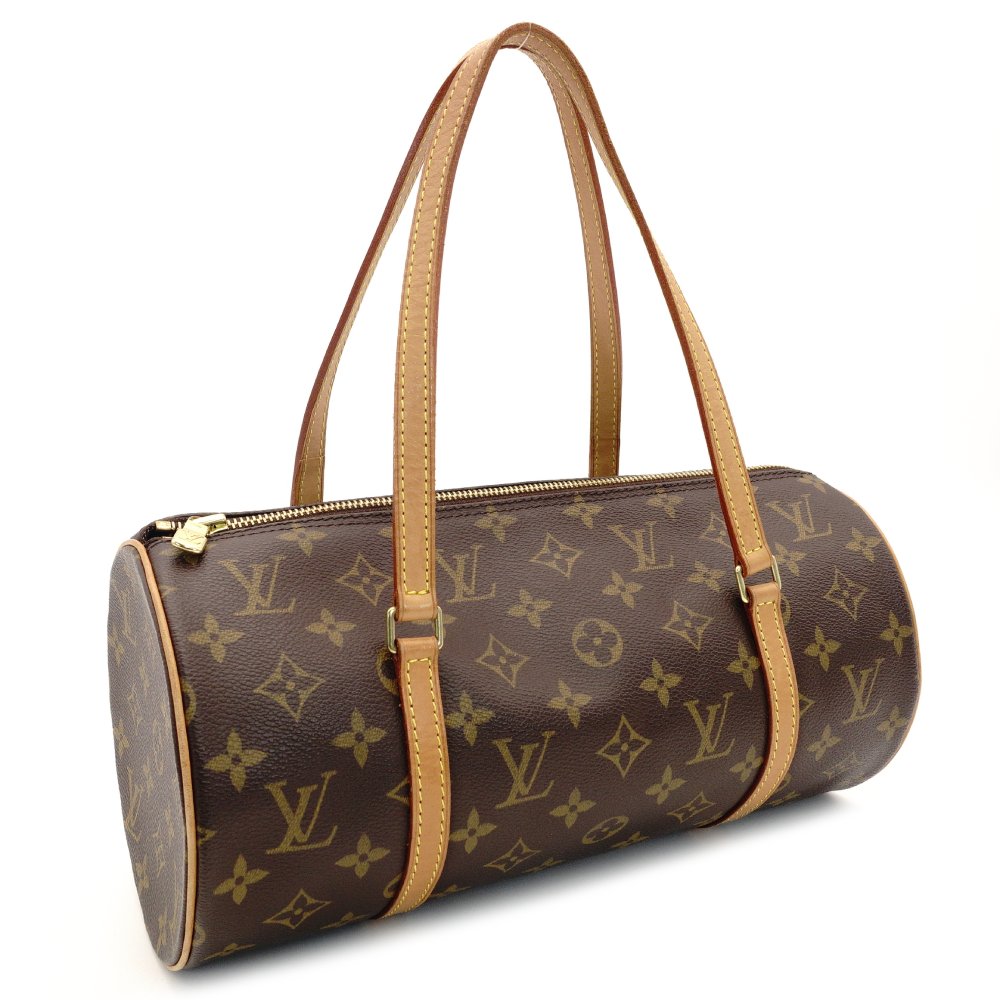 LOUIS VUITTON Papillon 30 Monogram Canvas Handbag PVC Leather Brown Shoulder 7-8-328