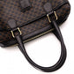 CELINE Macadam Handbag PVC Leather Black Brown