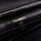 CHANEL Caviar Skin Chain Wallet Shoulder Bag, Leather, Black with Gold Hardware