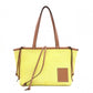 LOEWE Cushion Tote Small Tote Bag, Canvas/Leather, Yellow/Brown, Women's