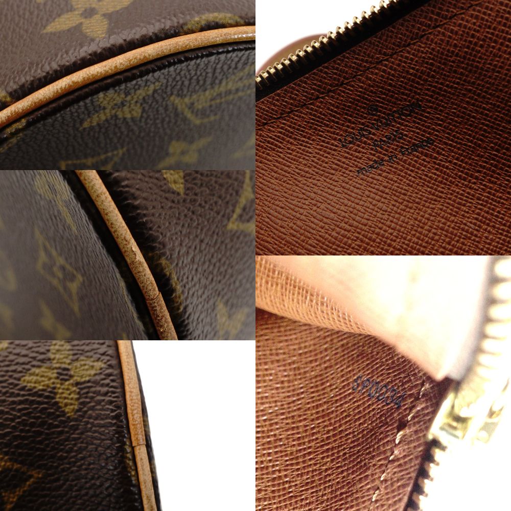 LOUIS VUITTON Papillon 30 Monogram Canvas Handbag PVC Leather Brown Shoulder 7-8-328