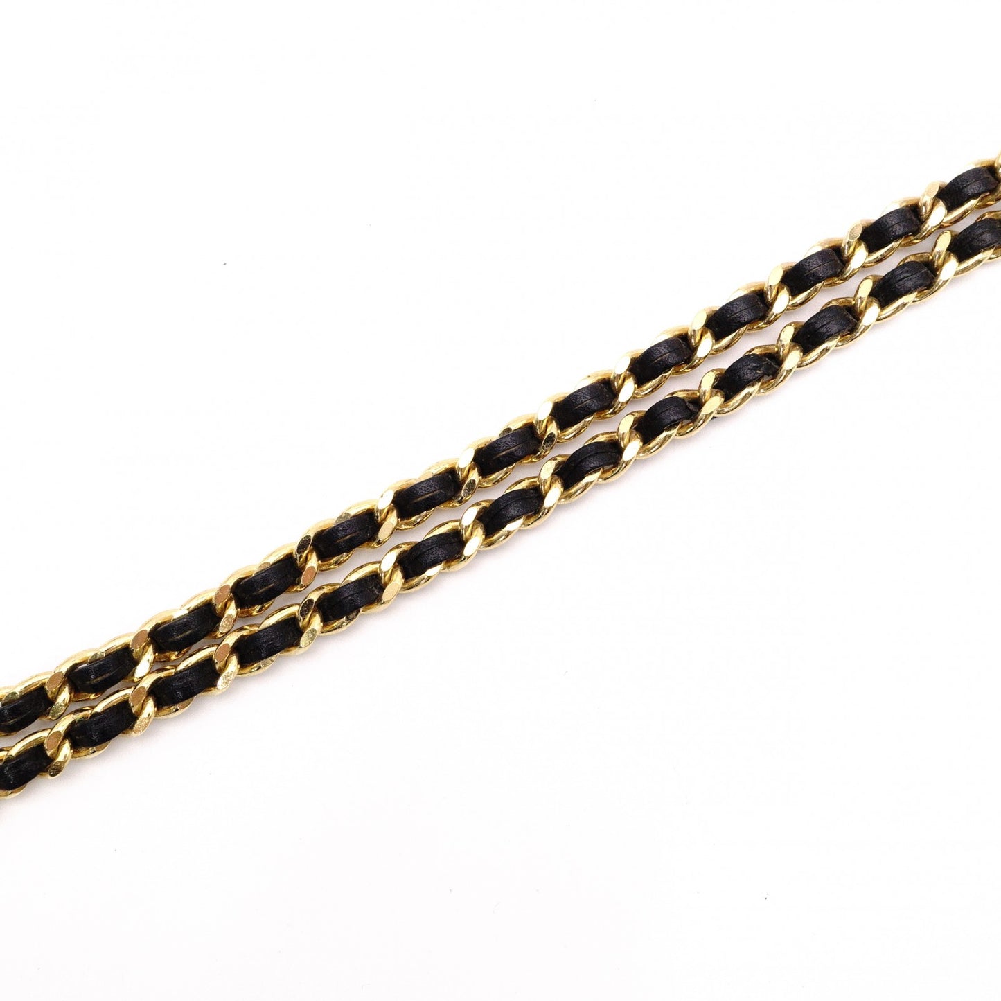 CHANEL Caviar Skin Chain Wallet Shoulder Bag, Leather, Black with Gold Hardware