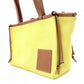 LOEWE Cushion Tote Small Tote Bag, Canvas/Leather, Yellow/Brown, Women's