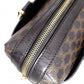 CELINE Macadam Handbag PVC Leather Black Brown