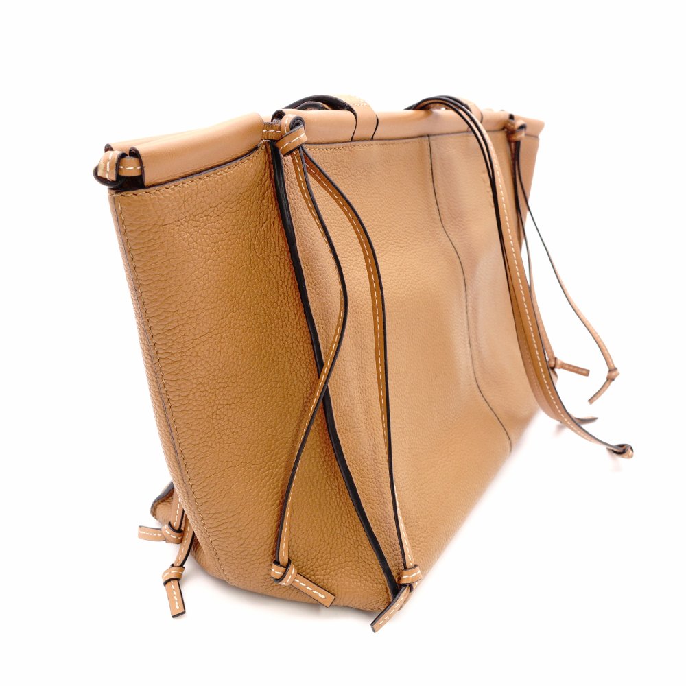 LOEWE Anagram Shoulder Bag Leather Brown