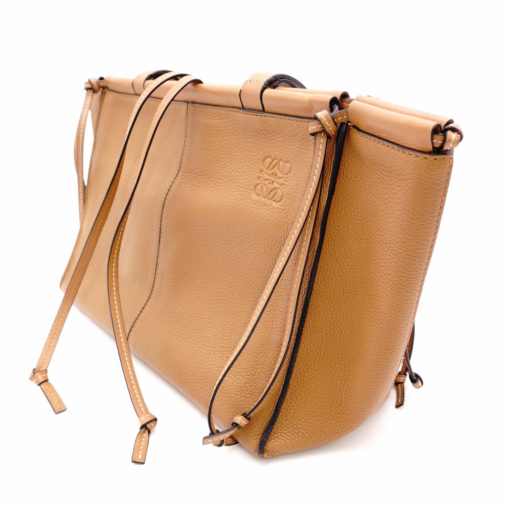 LOEWE Anagram Shoulder Bag Leather Brown