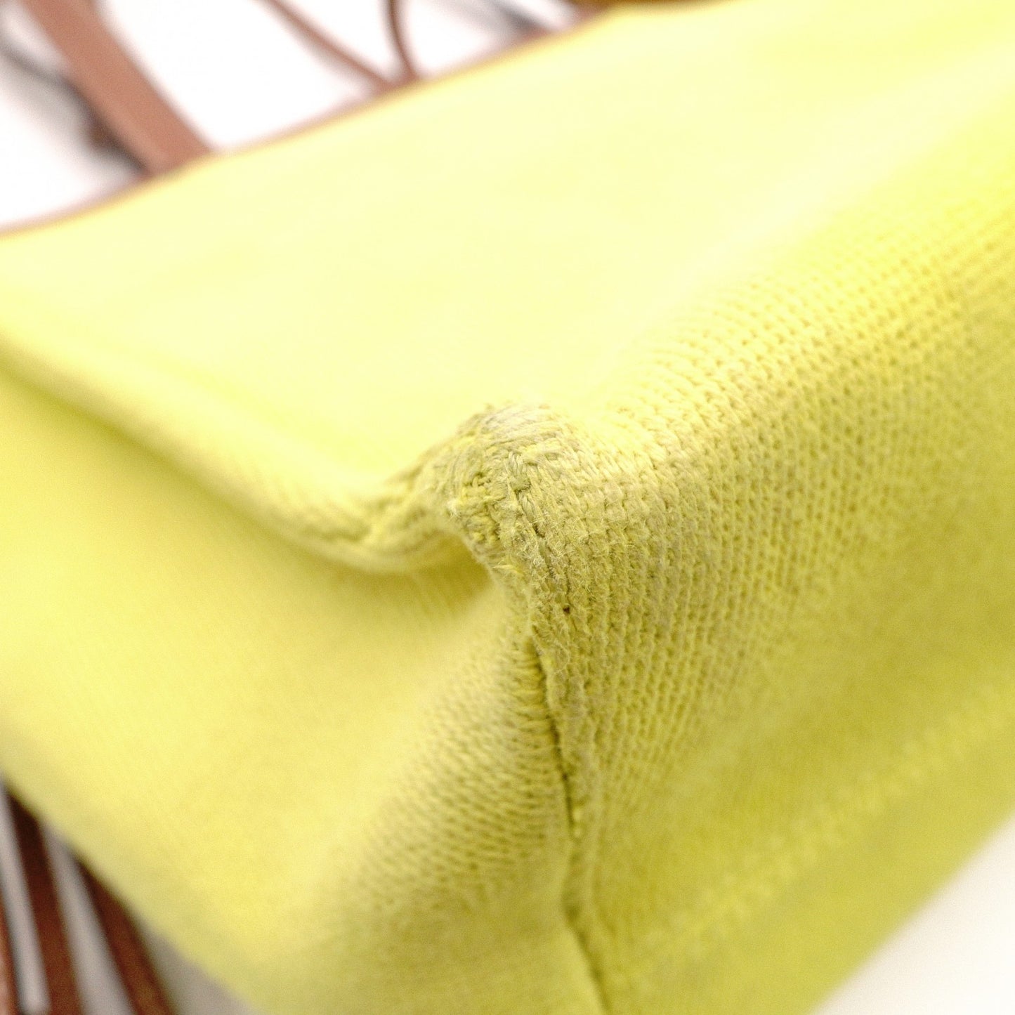 LOEWE Cushion Tote Small Tote Bag, Canvas/Leather, Yellow/Brown, Women's