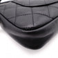 CHANEL Lambskin Cambon Line Shoulder Bag, Leather, Black with Silver Hardware