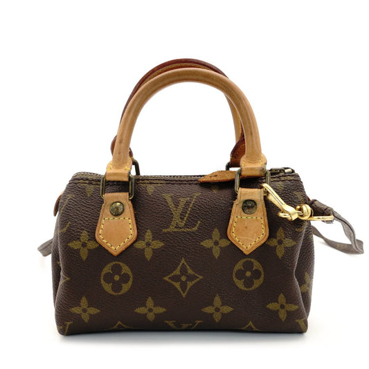 LOUIS VUITTON Mini Speedy Monogram Canvas M41534 PVC Leather Shoulder Crossbody Brown 7-10-322