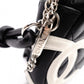 CHANEL Lambskin Cambon Line Shoulder Bag, Leather, Black with Silver Hardware