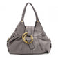BVLGARI Chandra Tote Bag, Leather Shoulder Bag with Gold Hardware